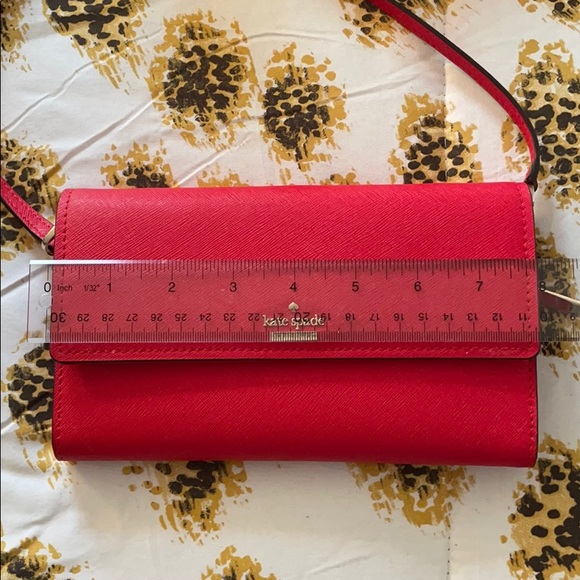 Kate Spade | Bright Red Wallet w/ Strap - Picture 11 of 13